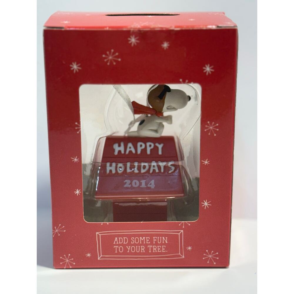 Hallmark Snoopy Red Baron Happy Holiday 2014 Ornament PEANUTS